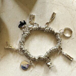 Links of London Sterling Silver Sweetie Bracelet with London-Paris Charms
